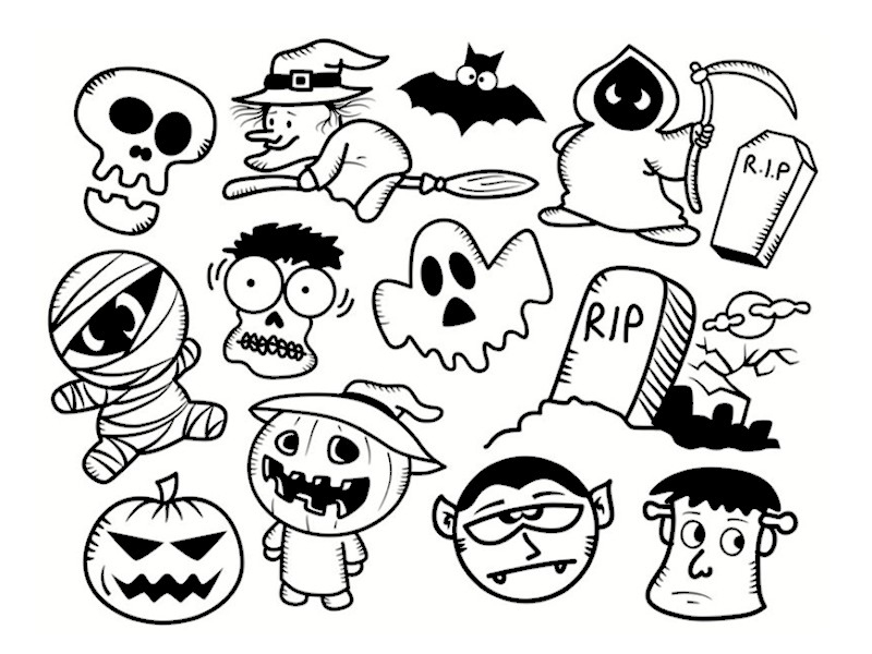 Monstres D&amp;#039;Halloween : Les Coloriages encequiconcerne Dessin Facile Halloween 