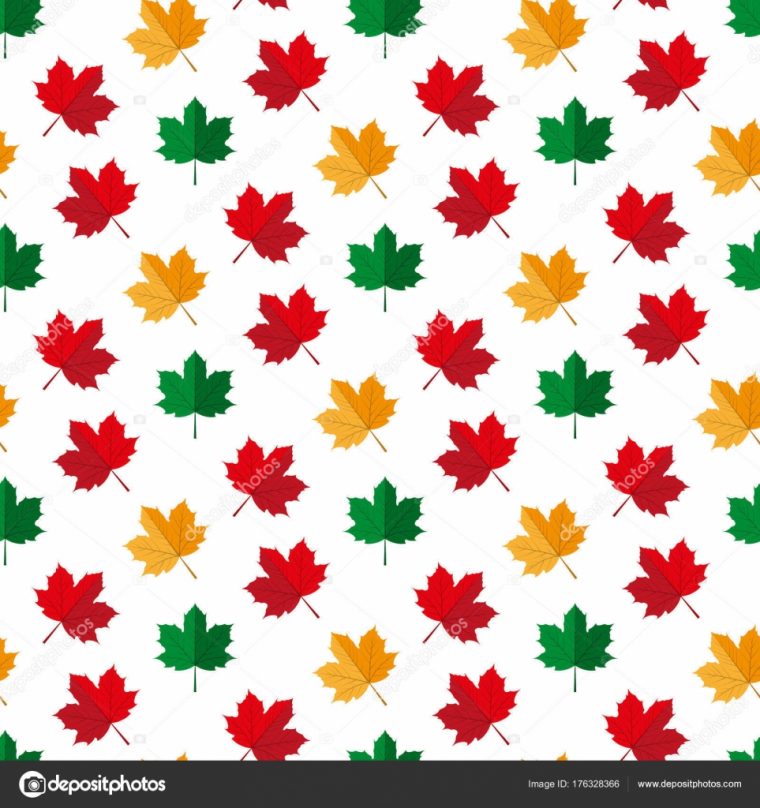 Motif De Feuilles D'Érable D'Automne . — Image Vectorielle tout Dessin Feuilles D Automne