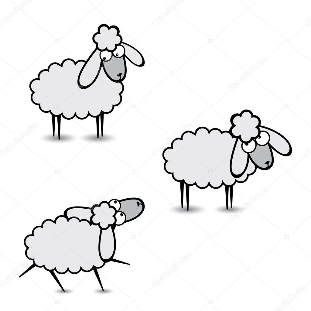 Moutons Gris Image Vectorielle Par Dvargg © Illustration tout Dessin De Mouton 