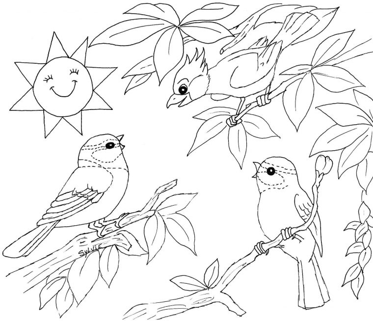 Nature Scenery: Coloriage Paysage De Printemps A Imprimer encequiconcerne Coloriage Du Printemps