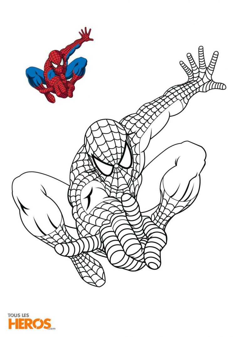 Nice 12 Spiderman Moto Coloriage  Coloriage Spiderman pour Spiderman A Colorier