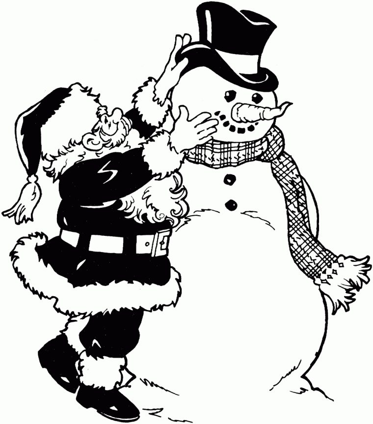 Noël Père Noël: Bonhommes De Neige encequiconcerne Coloriage Bonhomme