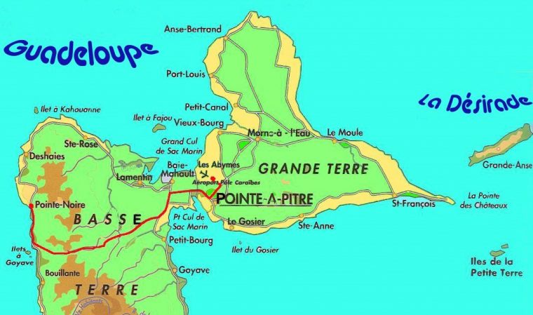 Notre Petite Vie À Pointe-Noire, En Guadeloupe: Carte De destiné Carte De La Guadeloupe À Imprimer