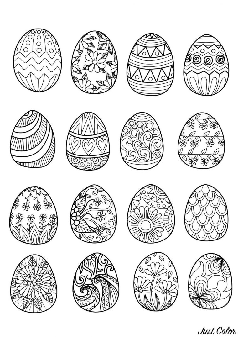 Oeufs De Paques – Pâques – Coloriages Difficiles Pour Adultes pour Mandala De Pâques