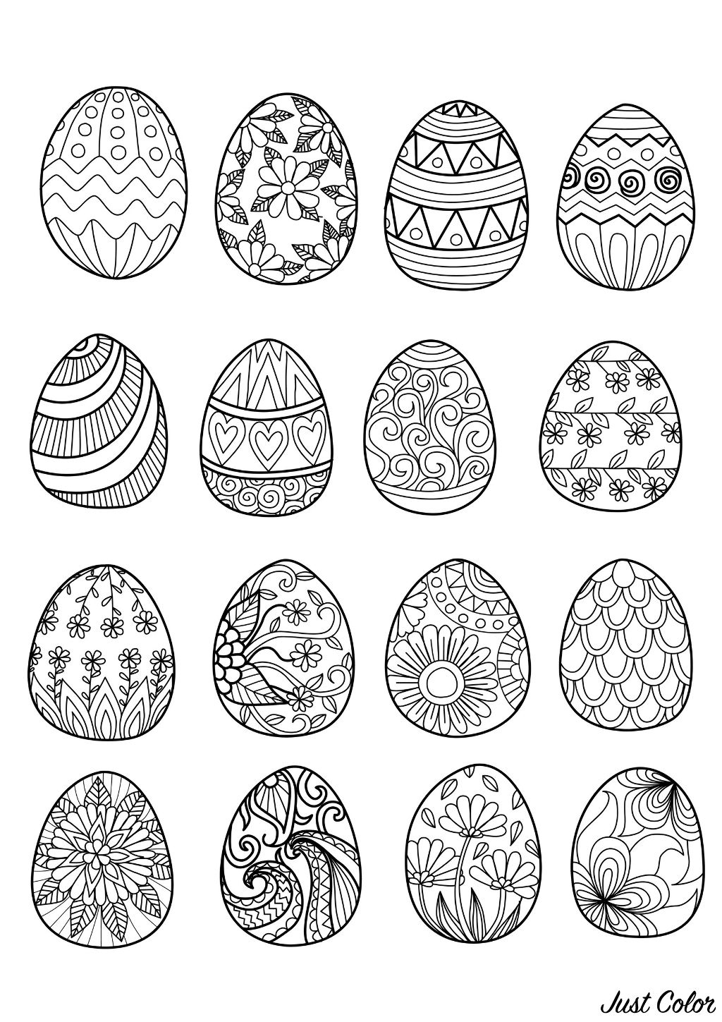 Oeufs De Paques - Pâques - Coloriages Difficiles Pour Adultes pour Mandala De Pâques 