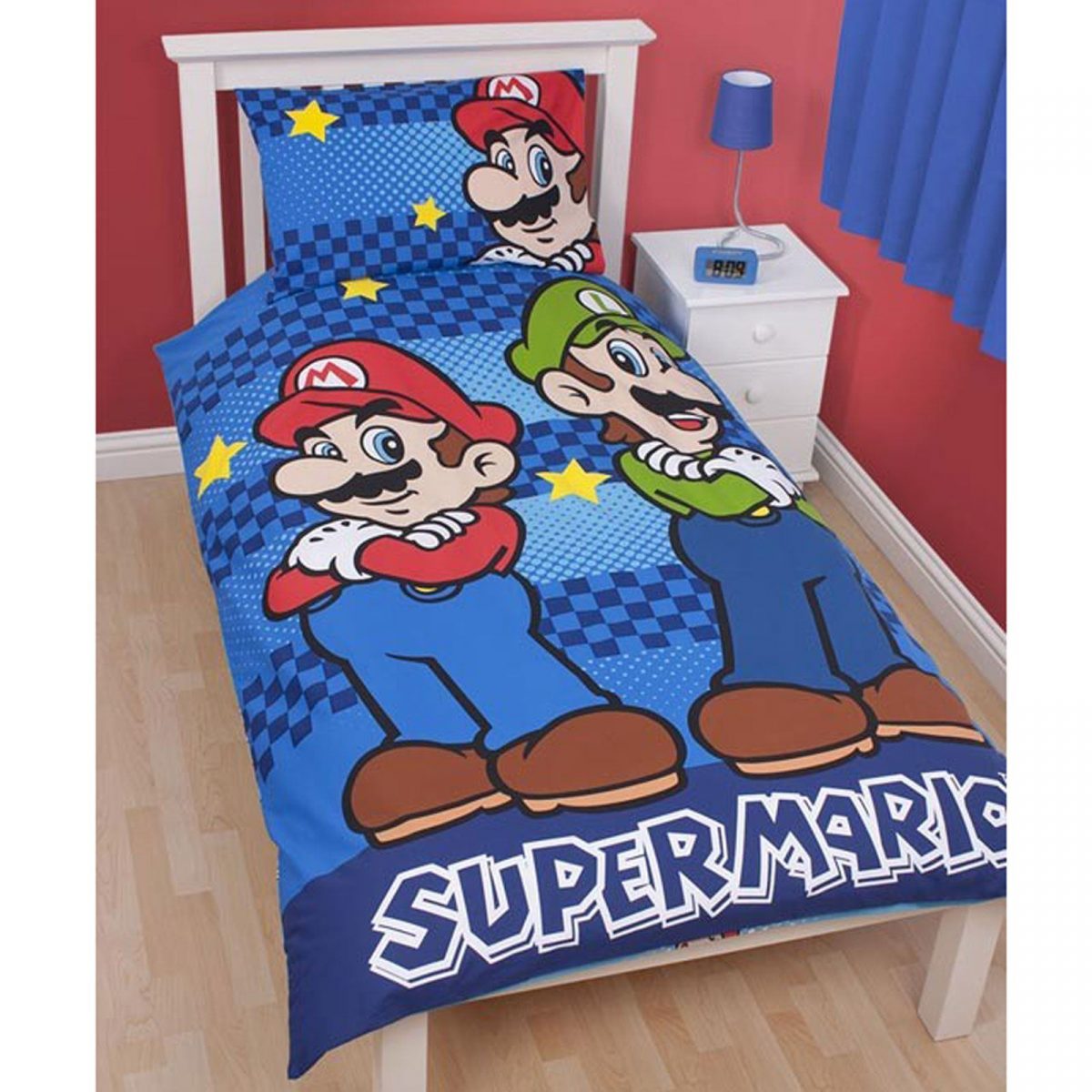 Official Nintendo Super Mario Bedding - Duvet Cover Set pour Couette Mario Bros