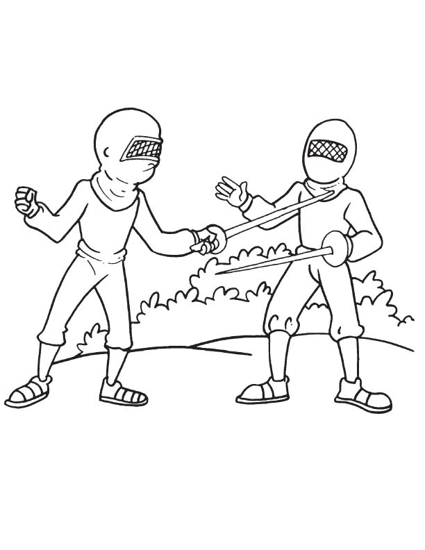 Olympic Fencing Coloring Page  Download Free Olympic tout Dessin Escrime 