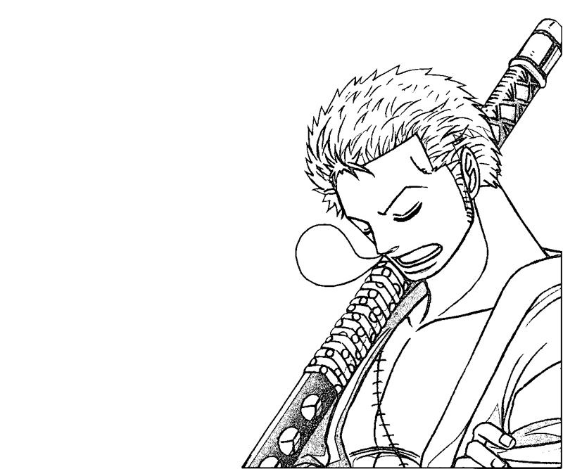 One Piece Zoro Coloring Sheets Coloring Pages destiné Coloriage Zoro
