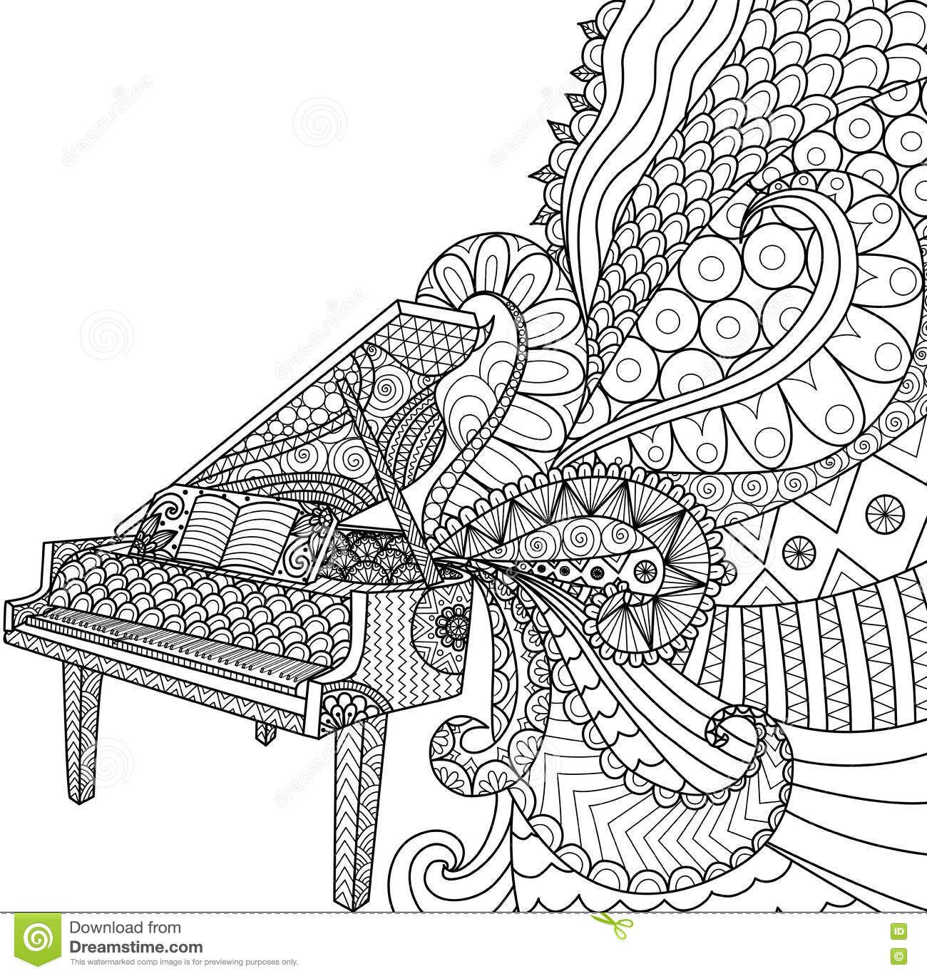 Orchestra Coloring Page At Getcolorings  Free concernant Mandala Musique 
