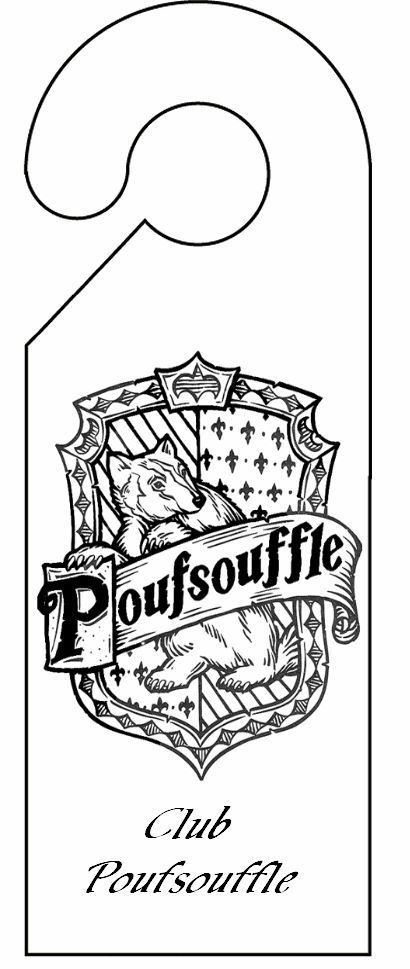 Pancarte De Porte Poufsouffle Découpage A Imprimer intérieur Decoupage Maison A Imprimer 