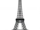 Papier Peint Vinyle Tour Eiffel Noir Silhouette Vector tout Tour Eiffel À Dessiner