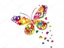 Papillon Aquarelle Abstraite Coloré — Illustration destiné Papillon Dessin