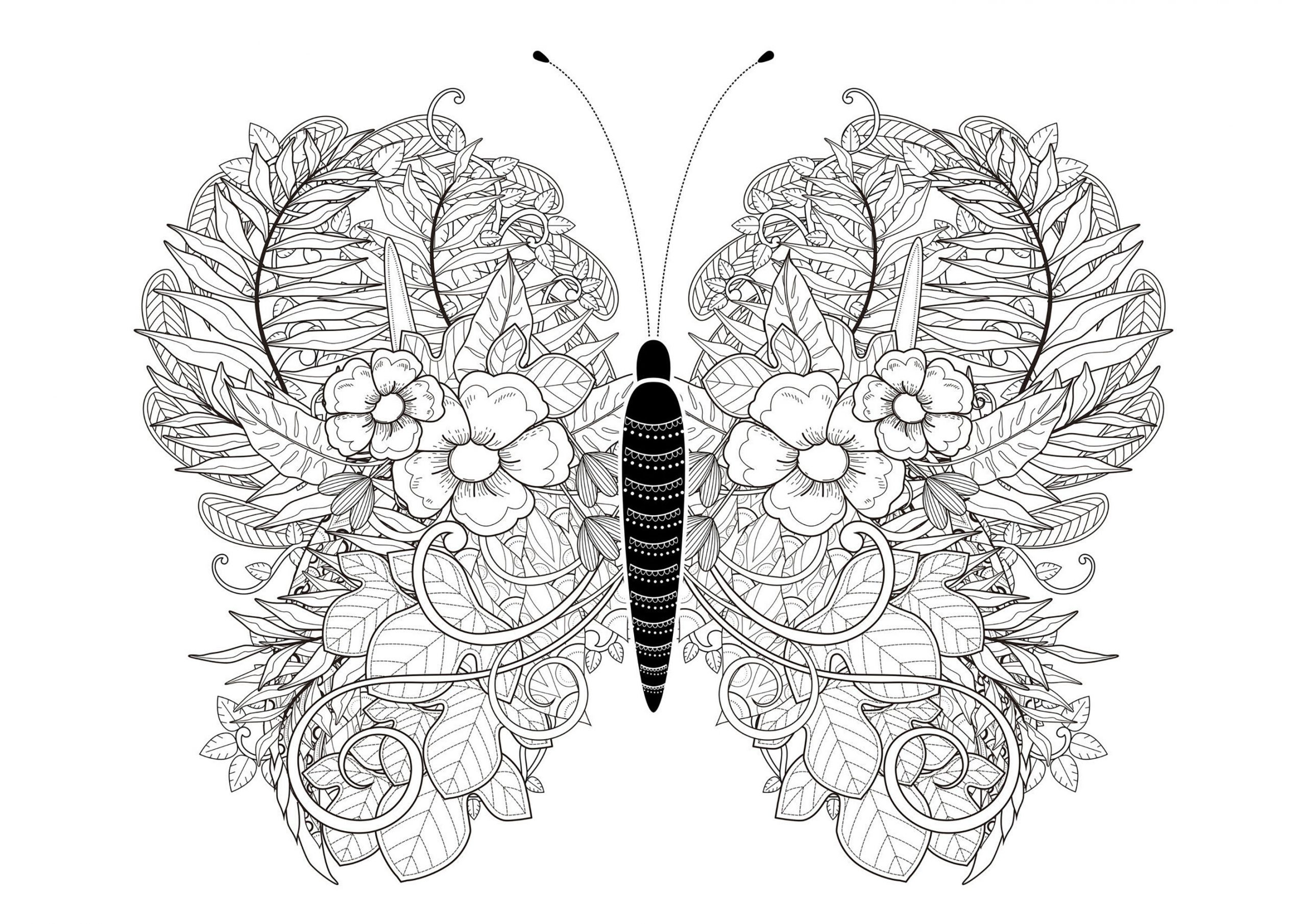 Papillon Aux Incroyables Ailes - Papillons &amp;amp; Insectes serapportantà Papillon En Coloriage 