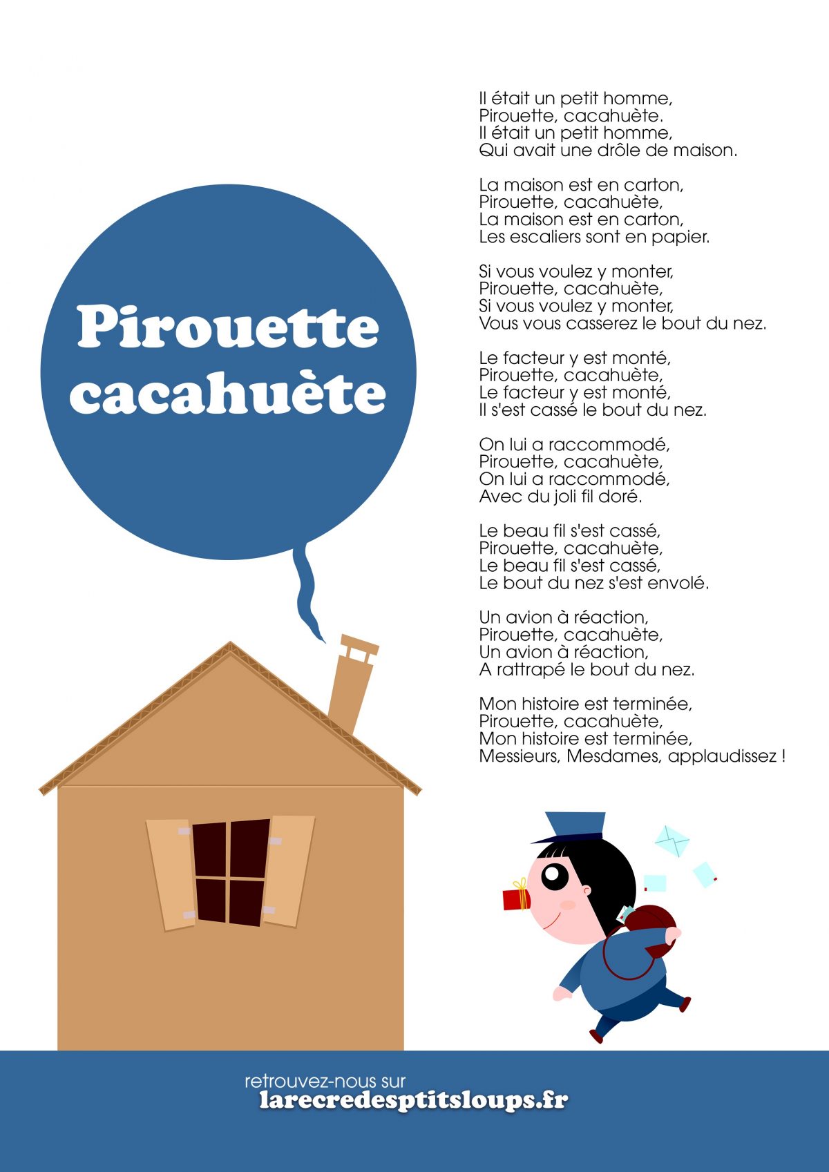 Paroles De La Comptine Pirouette Cacahuète À Imprimer En Hd dedans Comptine A Imprimer