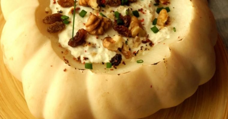 Pâtisson Farci Au Chèvre, Noix Et Raisins Secs – Recette serapportantà Le Cri De La Chèvre