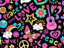 Peace And Love Seamless Pattern Psychedelic Doodle Stock serapportantà Dessin Peace And Love
