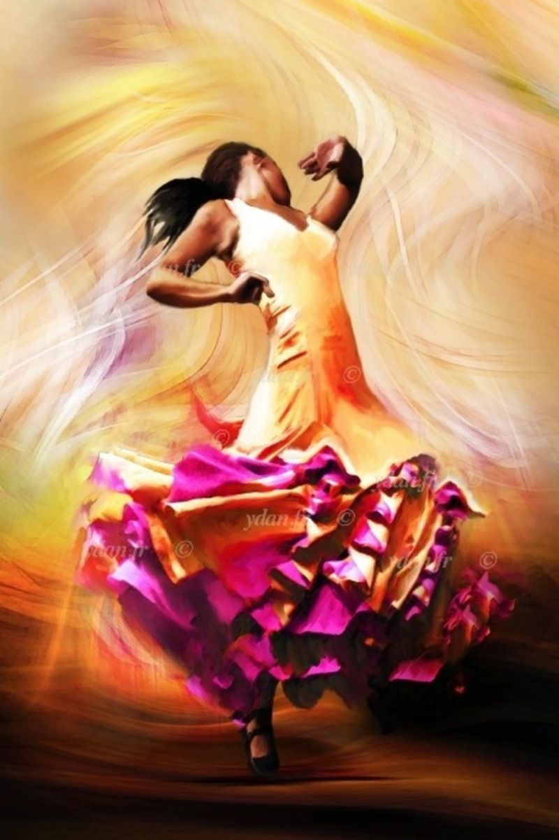 Peinture Danseuse Espagnole  Dancing Drawings, Flamenco concernant Flamenco Dessin