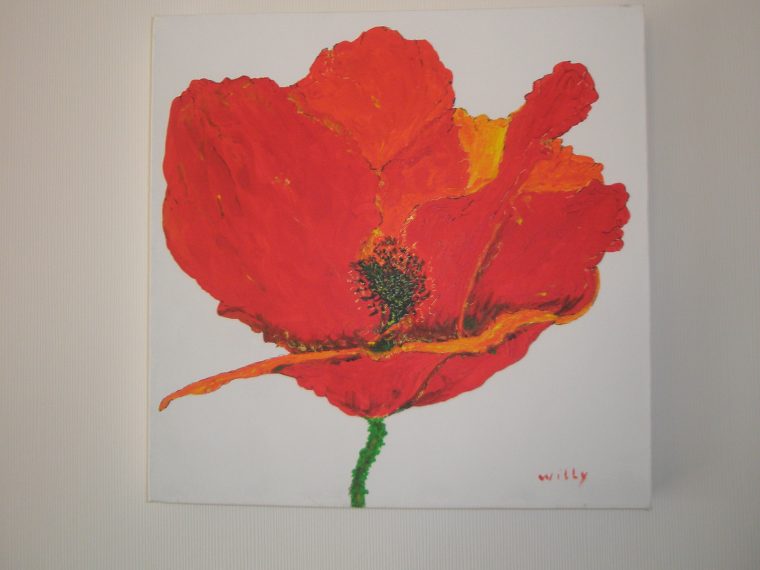 Peintures, Coquelicot Peinture Acrylique Originale Sur encequiconcerne Dessin Coquelicot Fleur