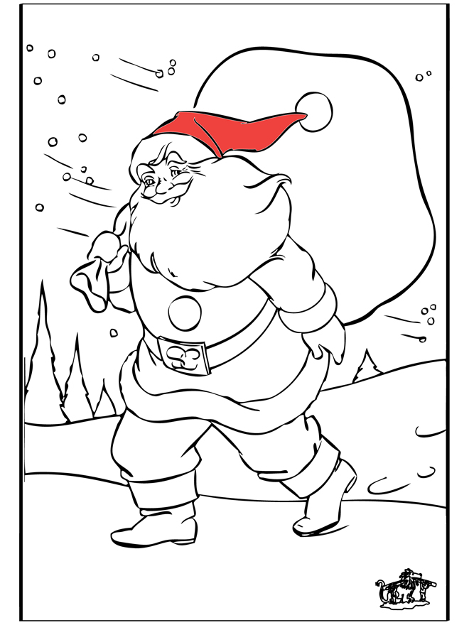 Père Noël 5 – Noël serapportantà Dessin Pere Noel À Colorier