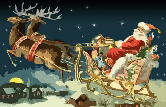 Pere Noel Avec Son Traineau - Centerblog intérieur Le Traineau Du Père Noel 