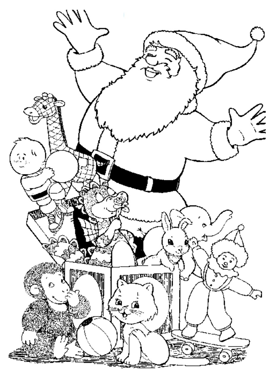 Pere Noel Cadeaux - Coloriage Père Noël - Coloriages Pour serapportantà Carte De Pere Noel A Imprimer Gratuit 