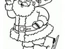 Père Noël Qui Fait Du Patin À Glace - Coloriage Père Noël dedans Dessin D Un Pere Noel