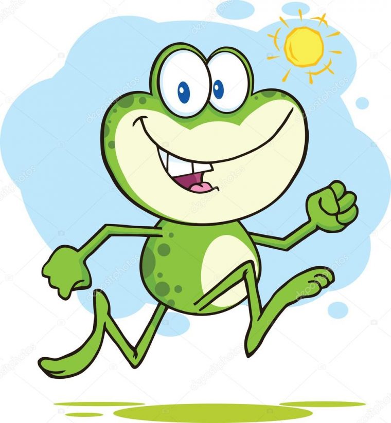 Personnage De Dessin Animé Mignon Grenouille Verte En tout Grenouille Dessin