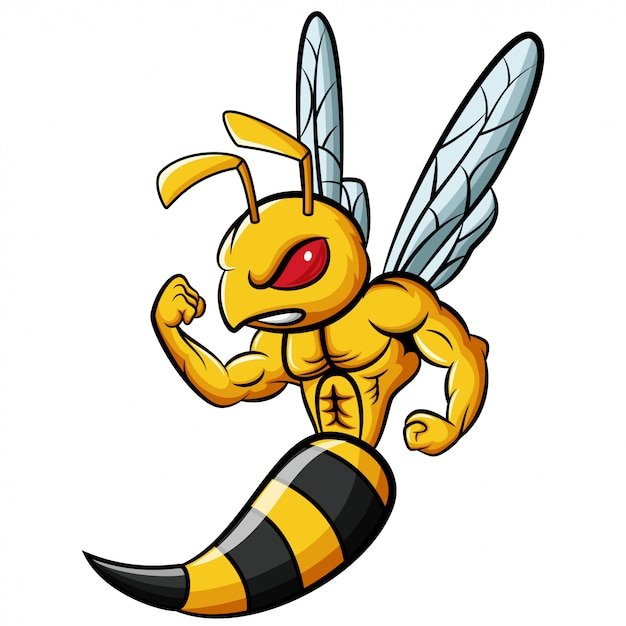 Personnage De Mascotte D&amp;#039;Abeille Forte De Dessin Animé pour Dessin Abeille 