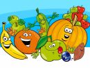 Personnages De Dessin Animé De Fruits Et Légumes  Vecteur tout Dessin De Fruits