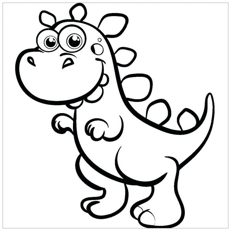 Petit Dinosaure – Coloriages De Dinosaures – Coloriages tout Dessin Dinosaure