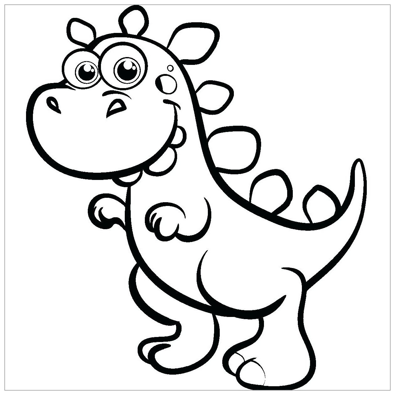 Petit Dinosaure - Coloriages De Dinosaures - Coloriages tout Dessin Dinosaure 