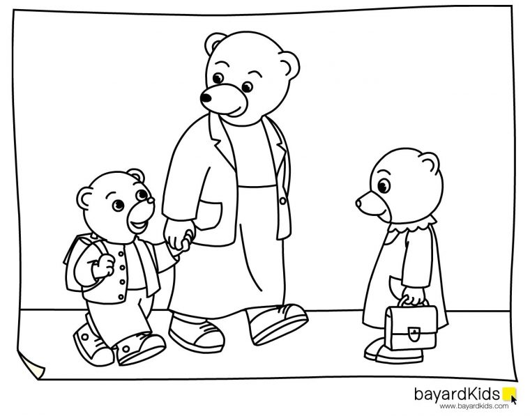 Petit Ours Rentre A L'École  Petit Ours Brun, Coloriage encequiconcerne Petit Ours Brun Coloriage