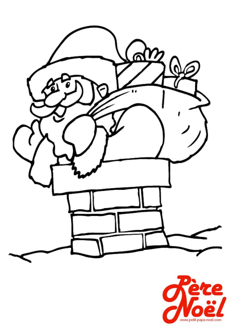 Petit Papa Noël – Coloriage : Père Noël – Père Noël tout Coloriage Père Noel