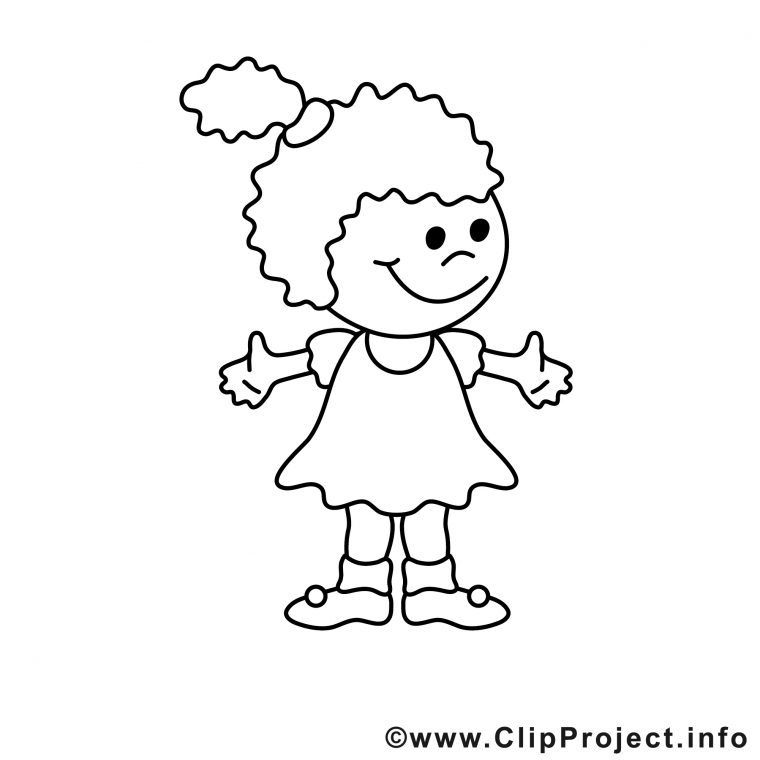 Petite Fille Image Gratuite – Enfants À Colorier – Enfants encequiconcerne Petite Fille Coloriage