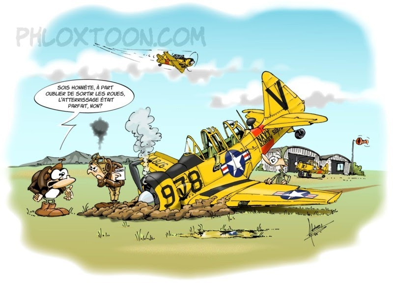 Philippe Abbet: North American T-6 Texan tout Avion Humoristique 