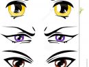 Photo About Set Of Colorful Manga Style Eyes Showing destiné Coloriage Des Yeux