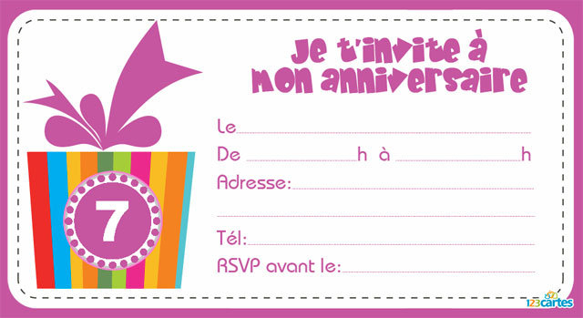 Photo Carte Anniversaire 7 Ans Fille A Imprimer Gratuit dedans Carte Anniversaire À Imprimer Fille 