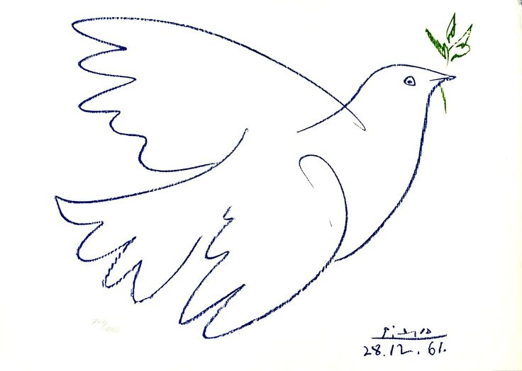 Picasso Colombe De La Paix (1961)  Picasso Prints encequiconcerne Dessin De Colombe A Imprimer 