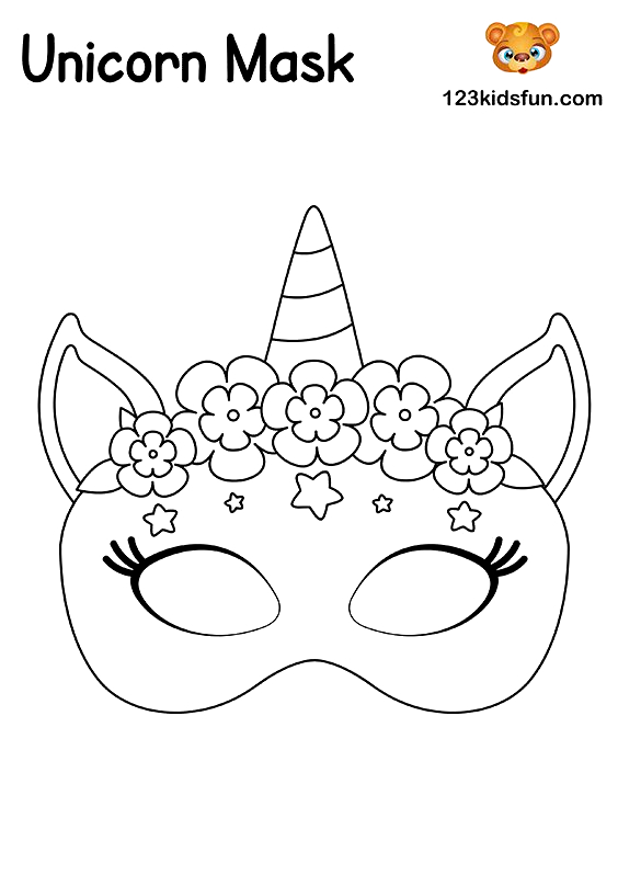 Pin By Daisy Saintot On Kids  Unicorn Mask, Mask Template pour Masque Carnaval À Imprimer Gratuit