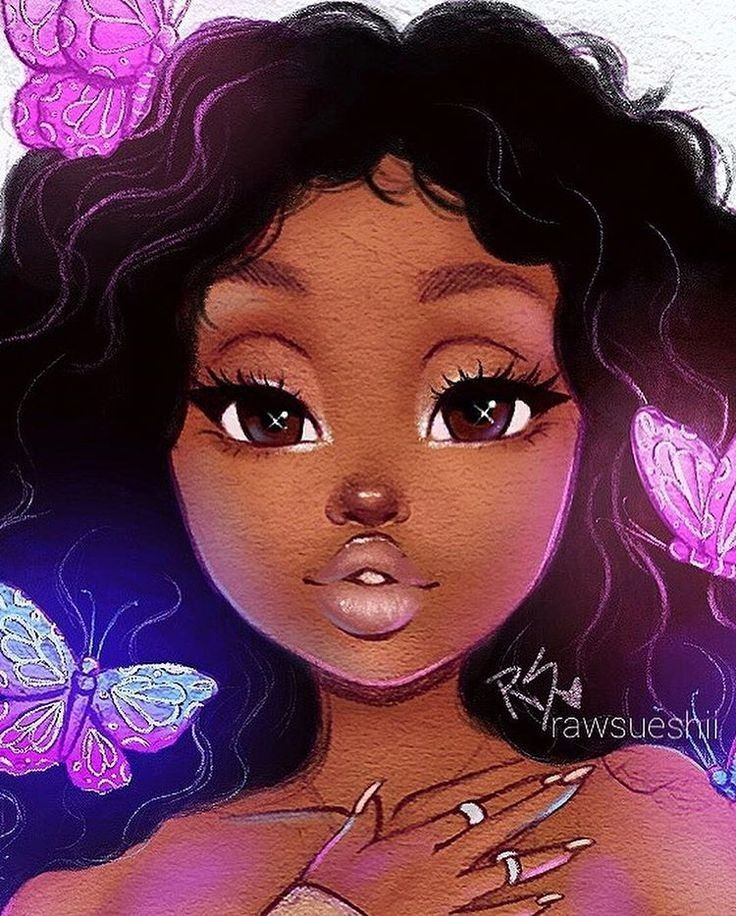 Pin By Itscataleya___ On Beautiful Art  Black Girl Art intérieur Dessin Cheveaux