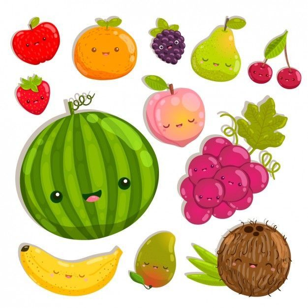 Pin By Narumon On Pinturas  Happy Fruit, Kawaii Fruit encequiconcerne Dessin Fruits 