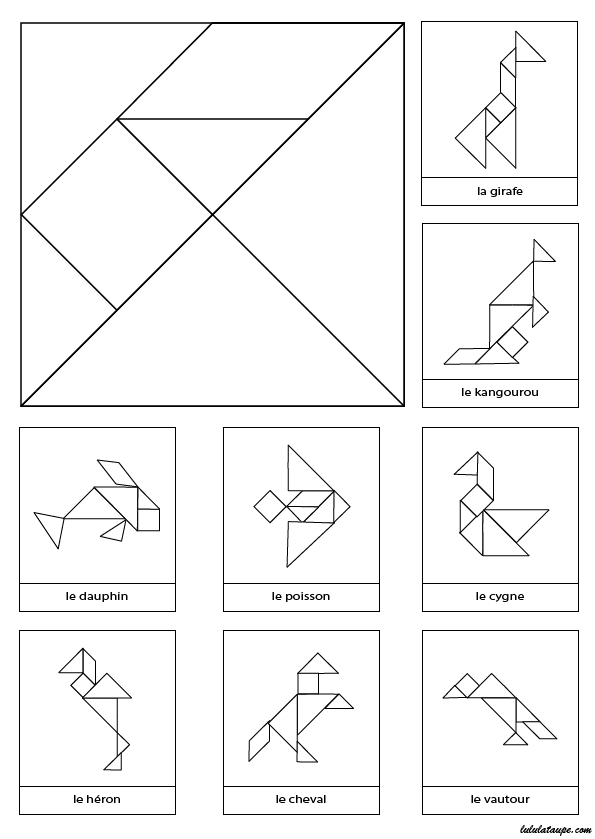 Pin En Tangram concernant Découpage Collage Maternelle À Imprimer 