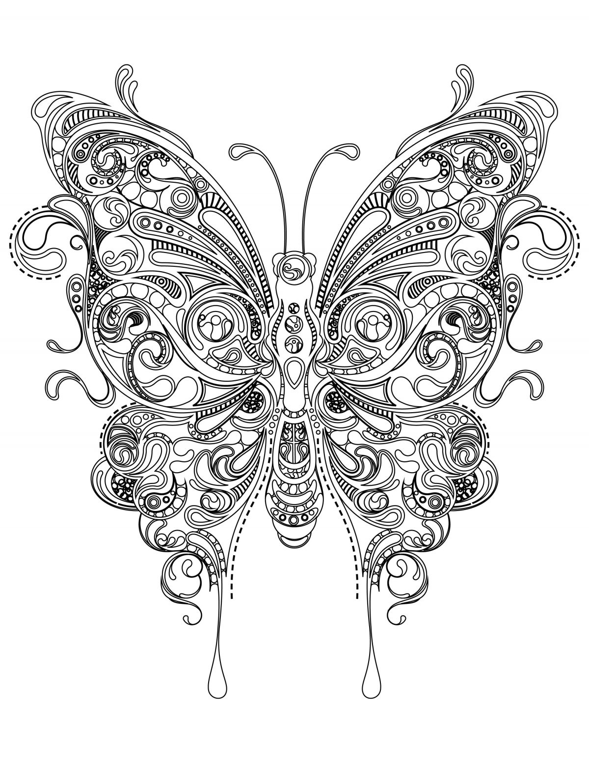 Pin On Coloriage Animaux tout Coloriage De Papillons