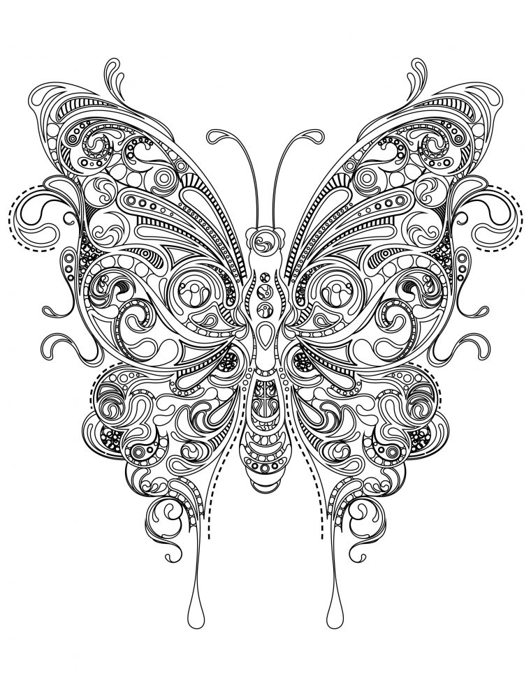 Pin On Coloriage Animaux tout Coloriage De Papillons