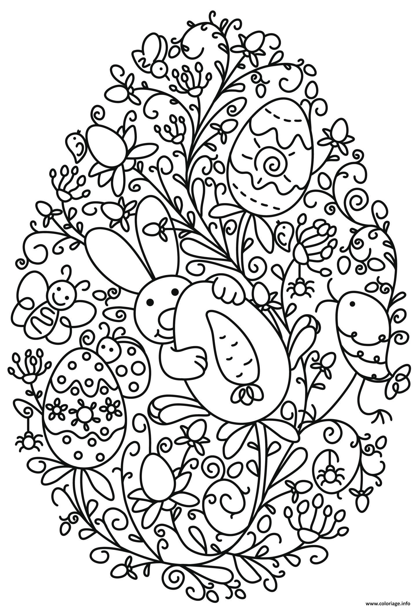 Pin On Coloriage destiné Coloriage Paques 