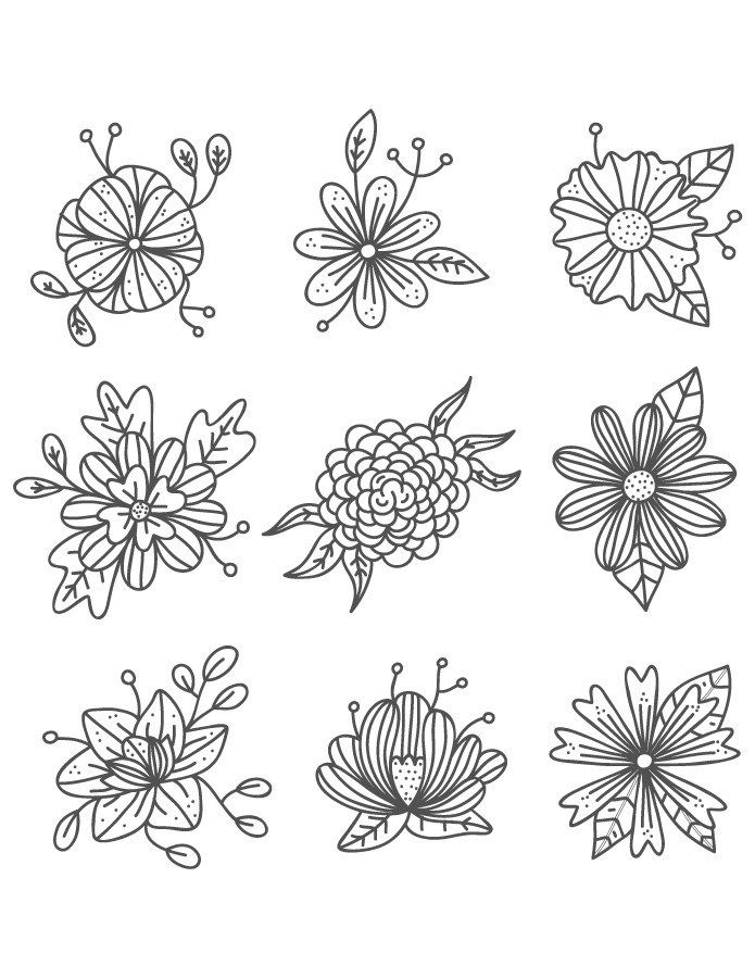 Pin On Coloriage Fleurs Et Plantes - Flowers And Plant tout Fleurs A Dessiner Modele 