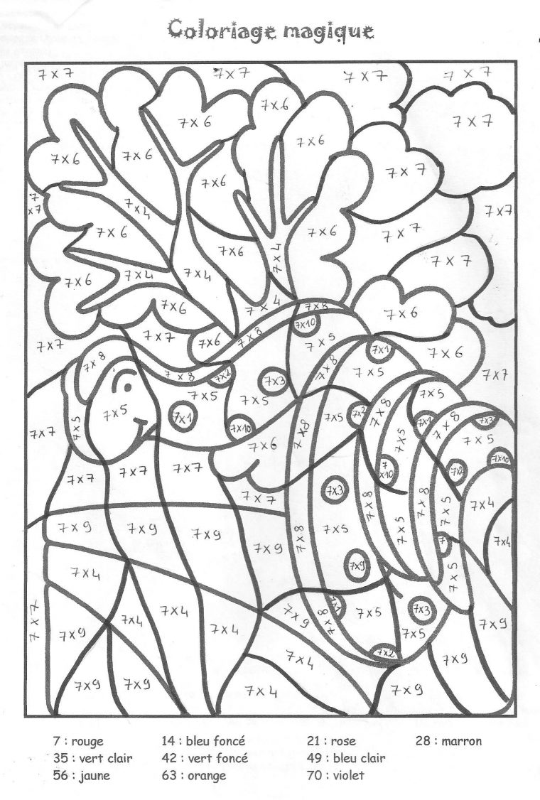 Pin On Coloriages Mathématiques pour Coloriages Magiques