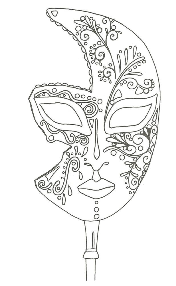 Pin On Coloring Mask tout Masque Carnaval A Imprimer 