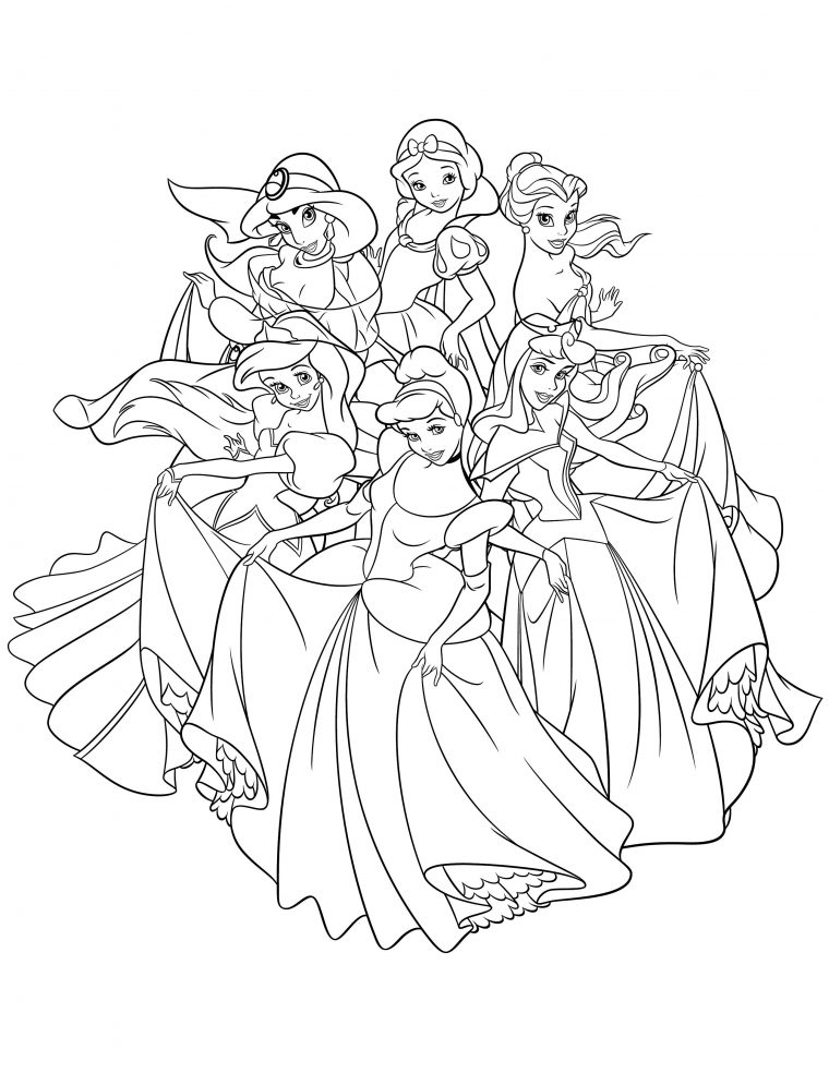 Pin On Disney Princesses encequiconcerne Coloriage Princesse Et Prince