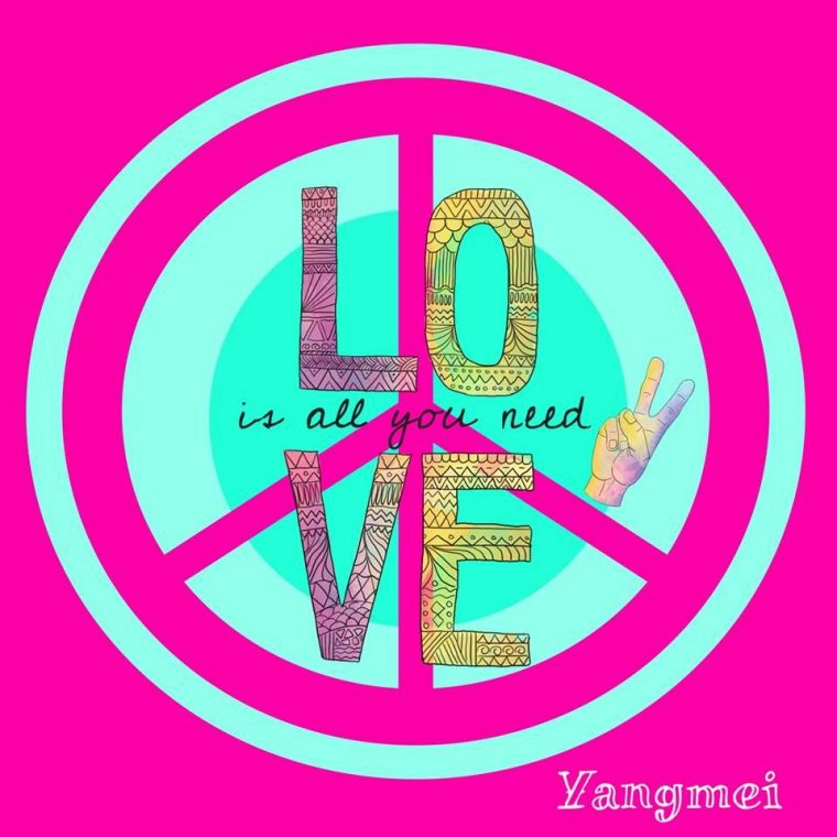 Pin On Hippie Love Peace & And All Things 60'S concernant Dessin Peace And Love